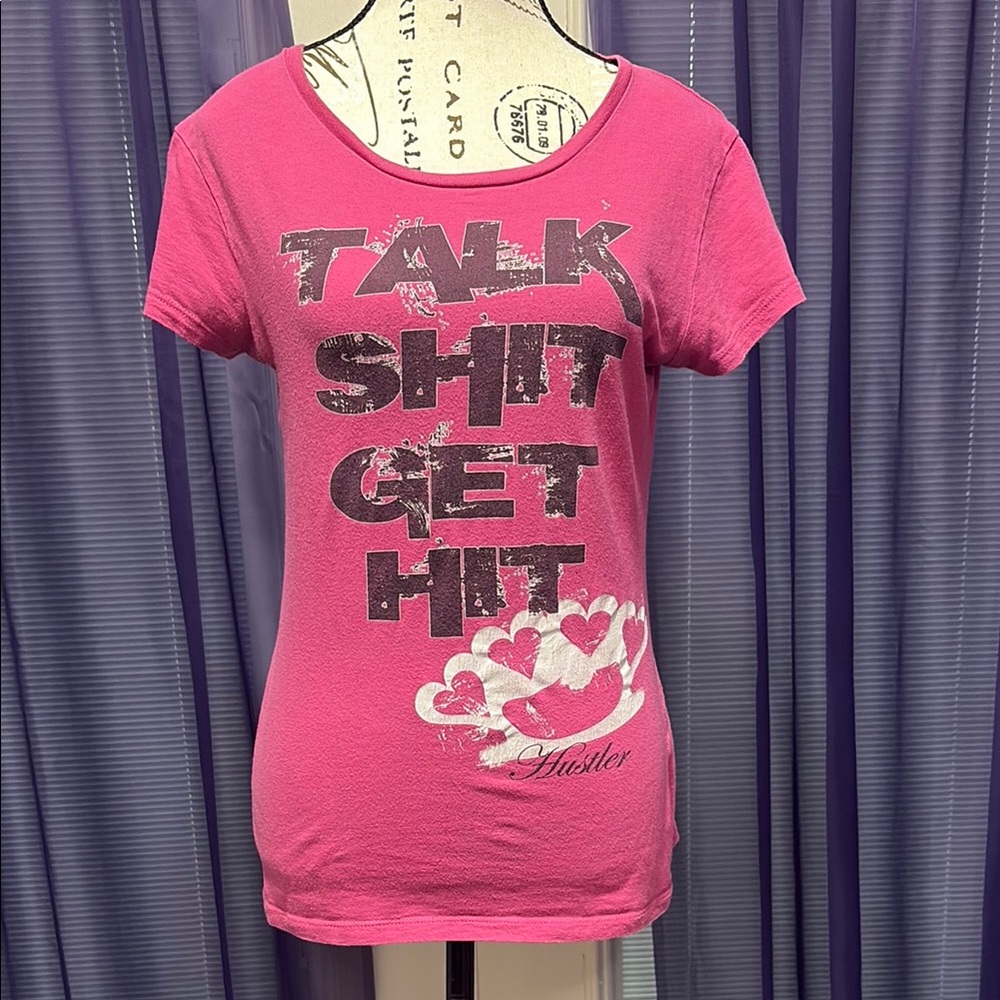 Hustler Hollywood Pink Graphic Tee Short Sleeve
